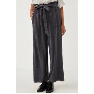 Hayden LA Garment Dyed TENCEL Wide Leg Cropped Pants Size M